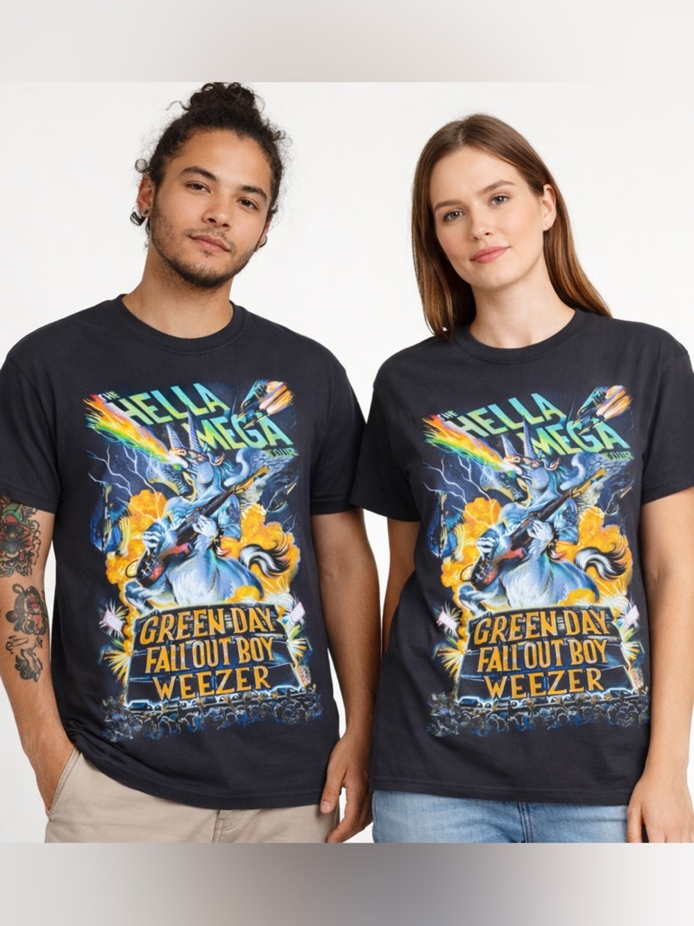 Hella Mega Tour Shirt Green Day Fall Out Boy Weezer 2021 Band Tee M